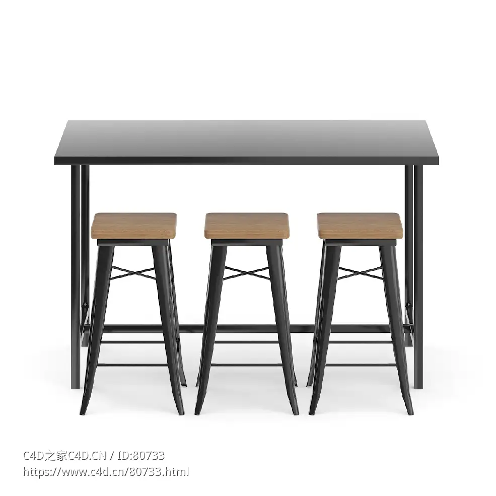 酒吧桌椅C4D模型