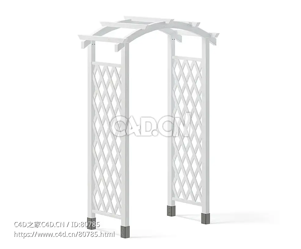 花园凉亭c4d模型下载