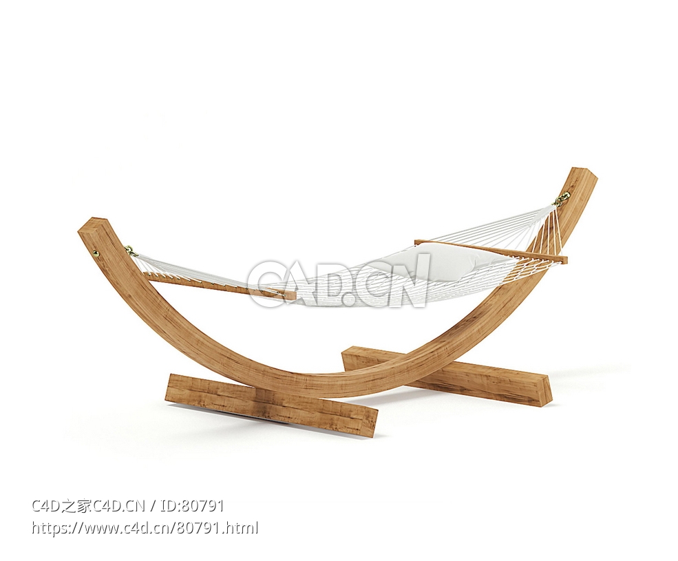 吊床c4d模型下载