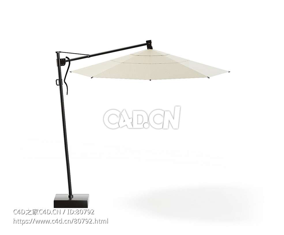花园伞遮阳伞c4d模型下载