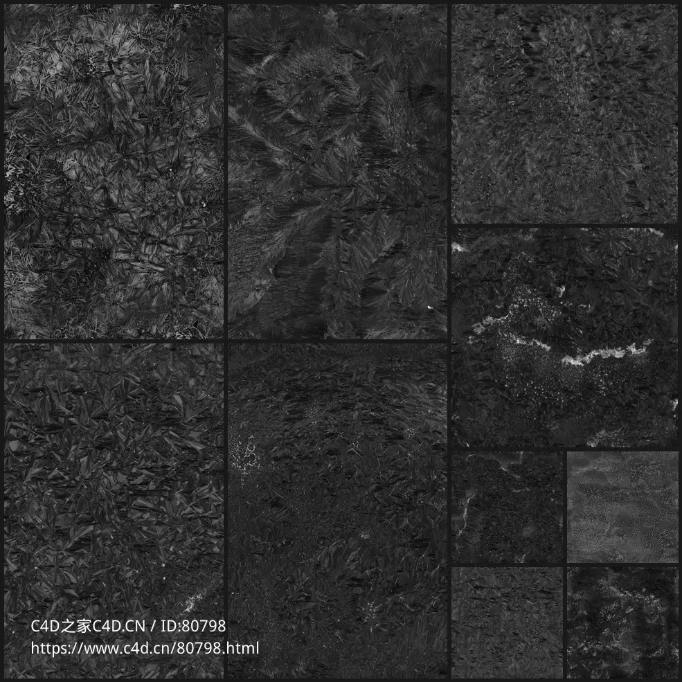 10幅冬天玻璃表面结冰霜冻冰霜黑白纹理贴图Surface Imperfections Frost