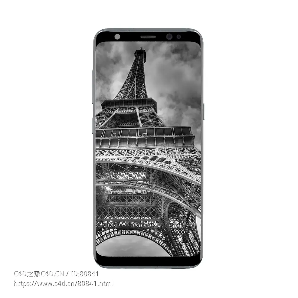 银色三星手机Galaxy S8c4d模型下载