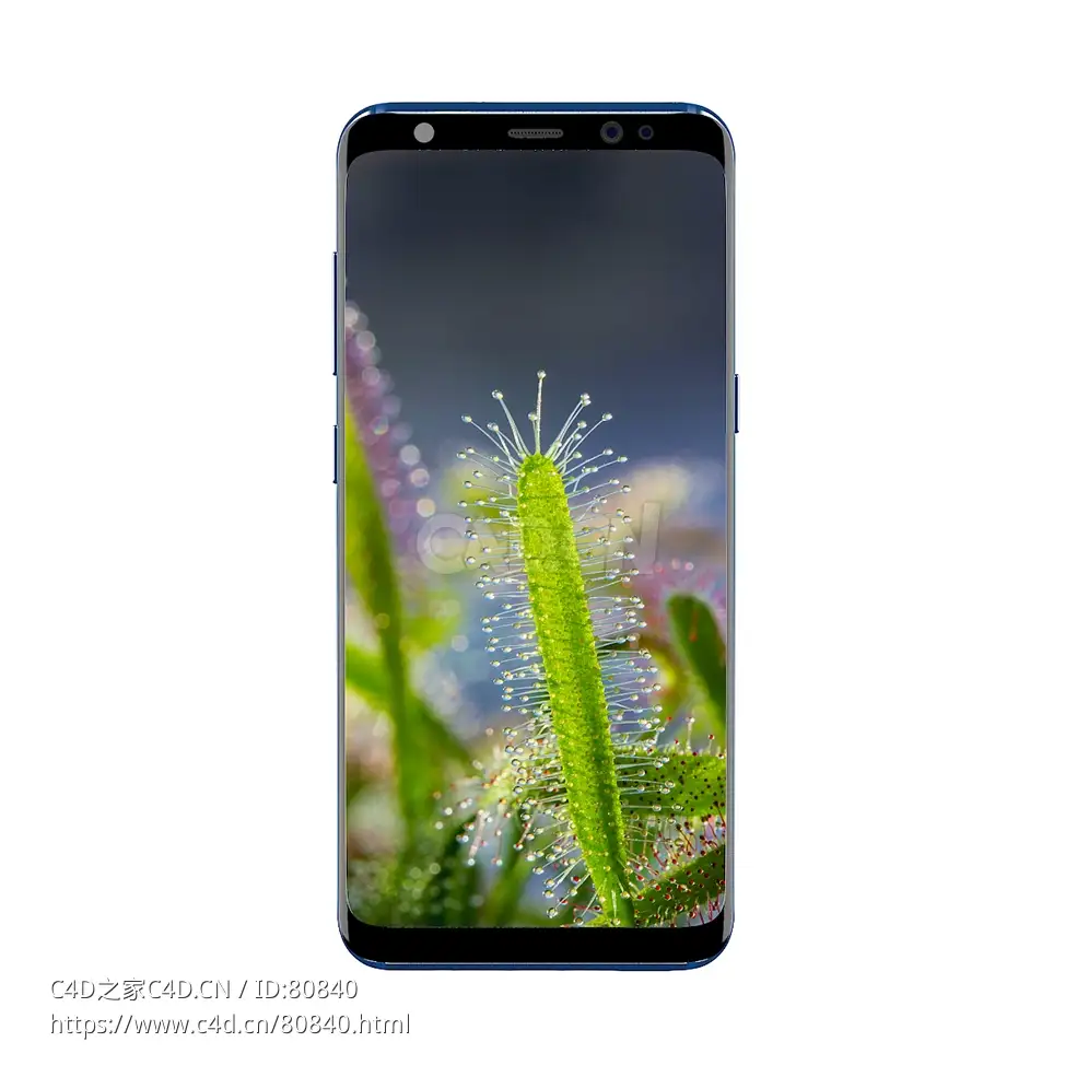 蓝色三星手机Galaxy S8c4d模型下载
