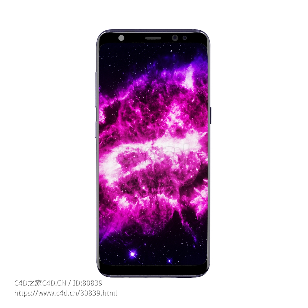 灰色三星手机Galaxy S8c4d模型下载 - C4D之家 - 14.jpg