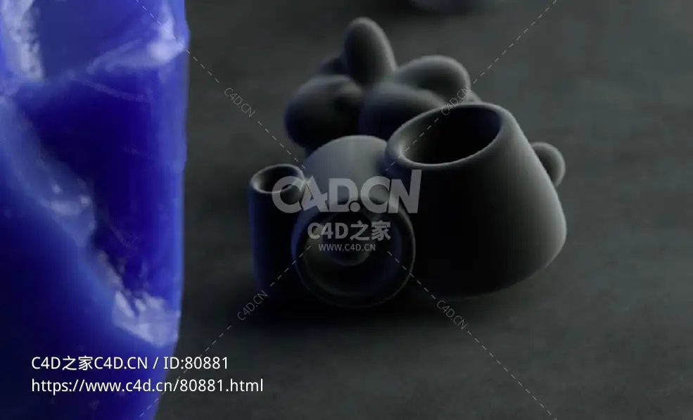 Octane柔体小怪物与蓝玉石C4D工程文件下载 - C4D之家 - 8.jpg