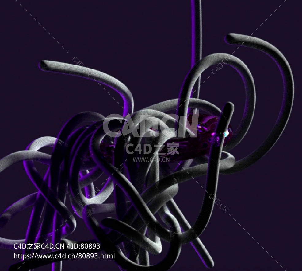 Octane疯狂的绳子C4D工程文件下载