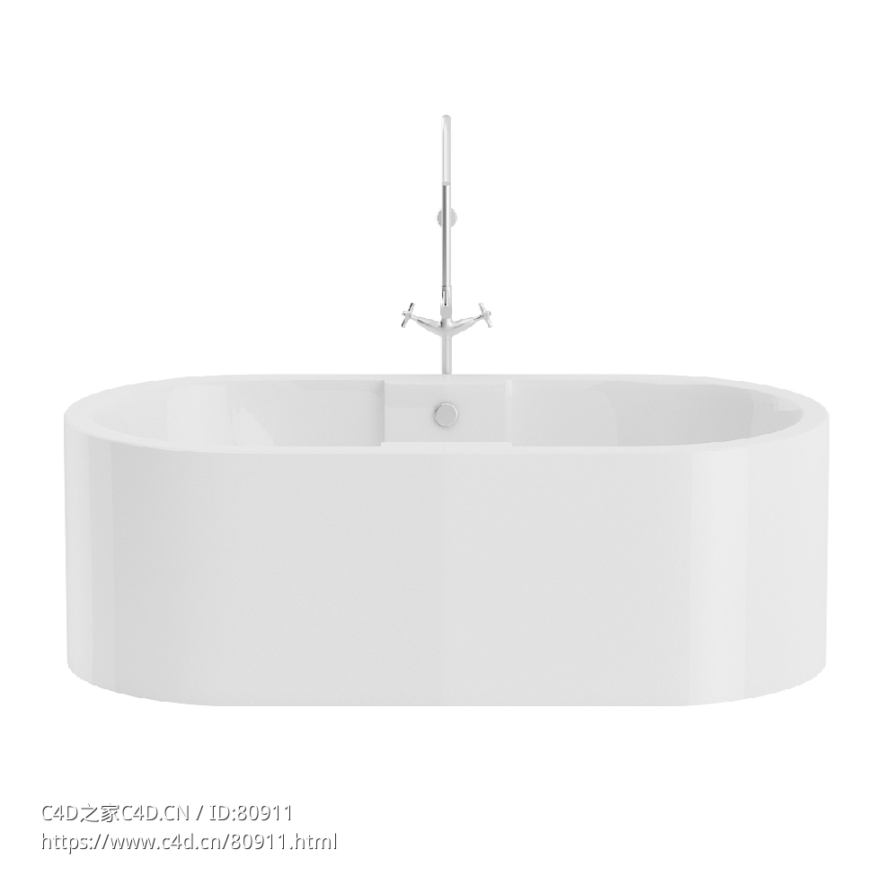 浴室浴缸C4D模型 - C4D之家 - 02.jpg