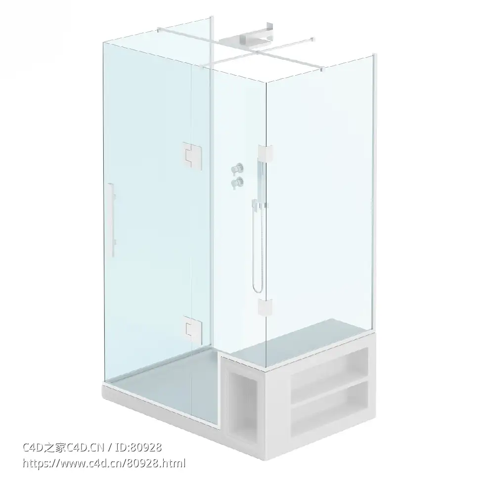带鞋柜的浴室淋浴房C4D模型 - C4D之家 - 19.jpg
