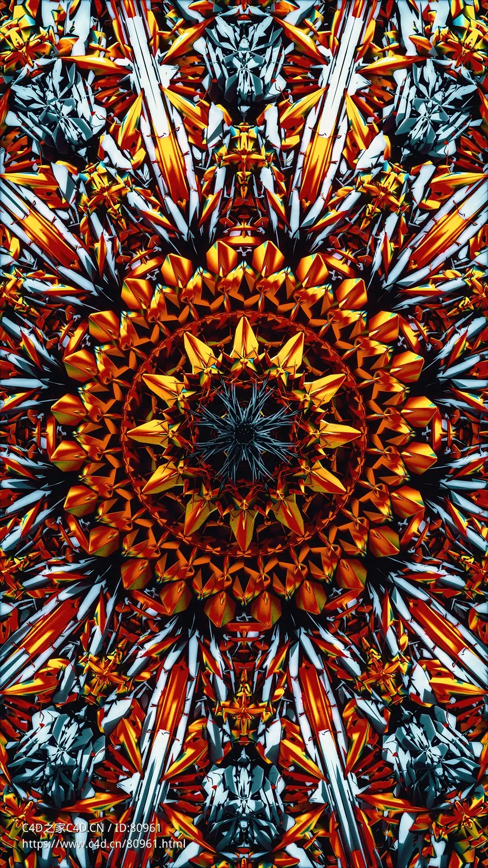 科幻金属花图案c4d octane渲染工程文件Solaris - C4D之家 - 07.jpg