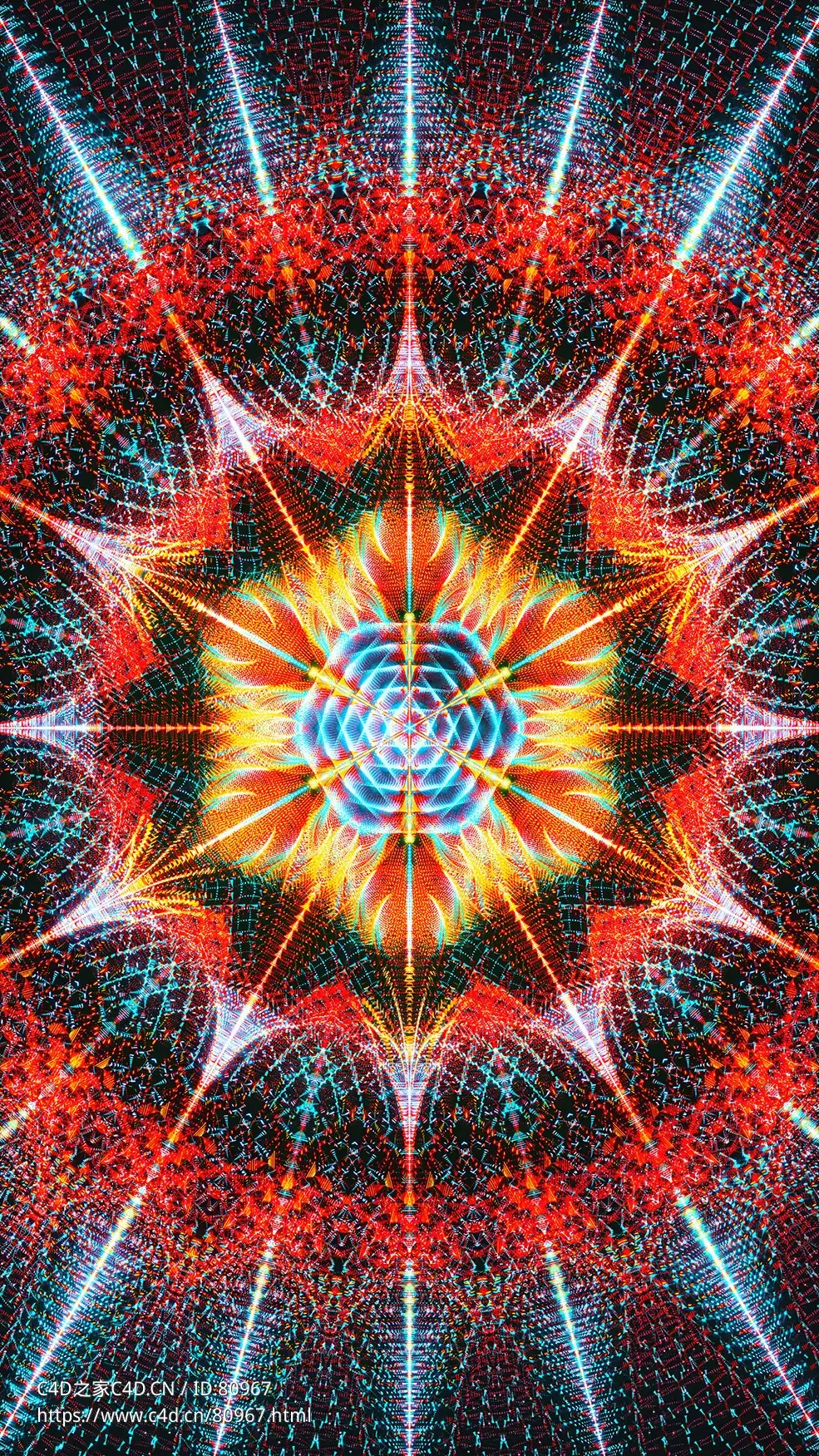 炫丽多彩的编制网状图案c4d octane渲染工程文件Singulus - C4D之家 - 13.jpg