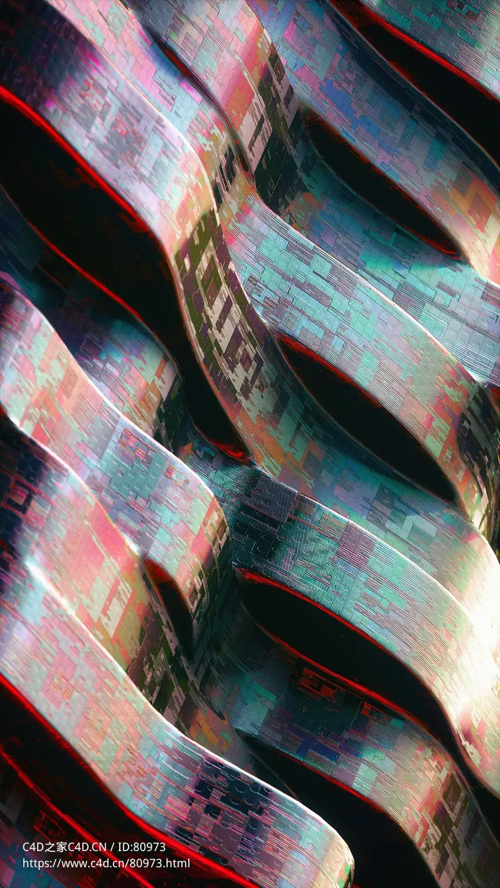 交错波浪条带c4d octane渲染工程文件Pattern - C4D之家 - 19.jpg
