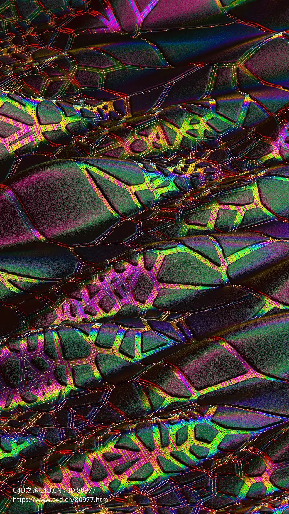 不规则网状地面c4d octane渲染工程文件Scales