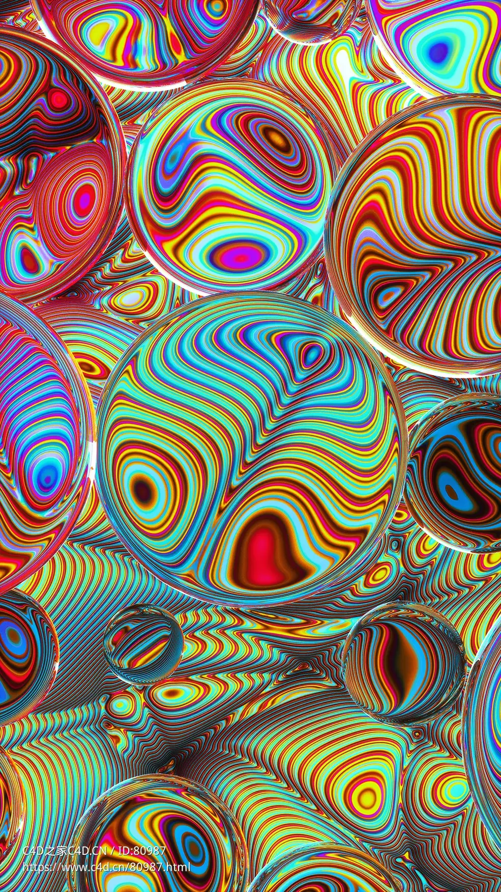 炫彩圆形图案c4d octane渲染工程文件Fleeve - C4D之家 - 33.jpg