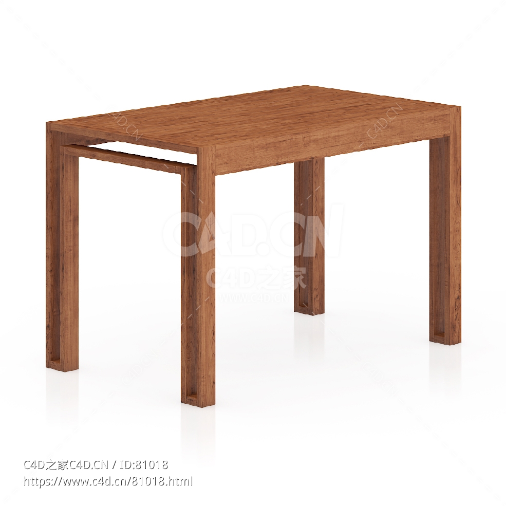 木桌C4D户外庭院家具模型下载