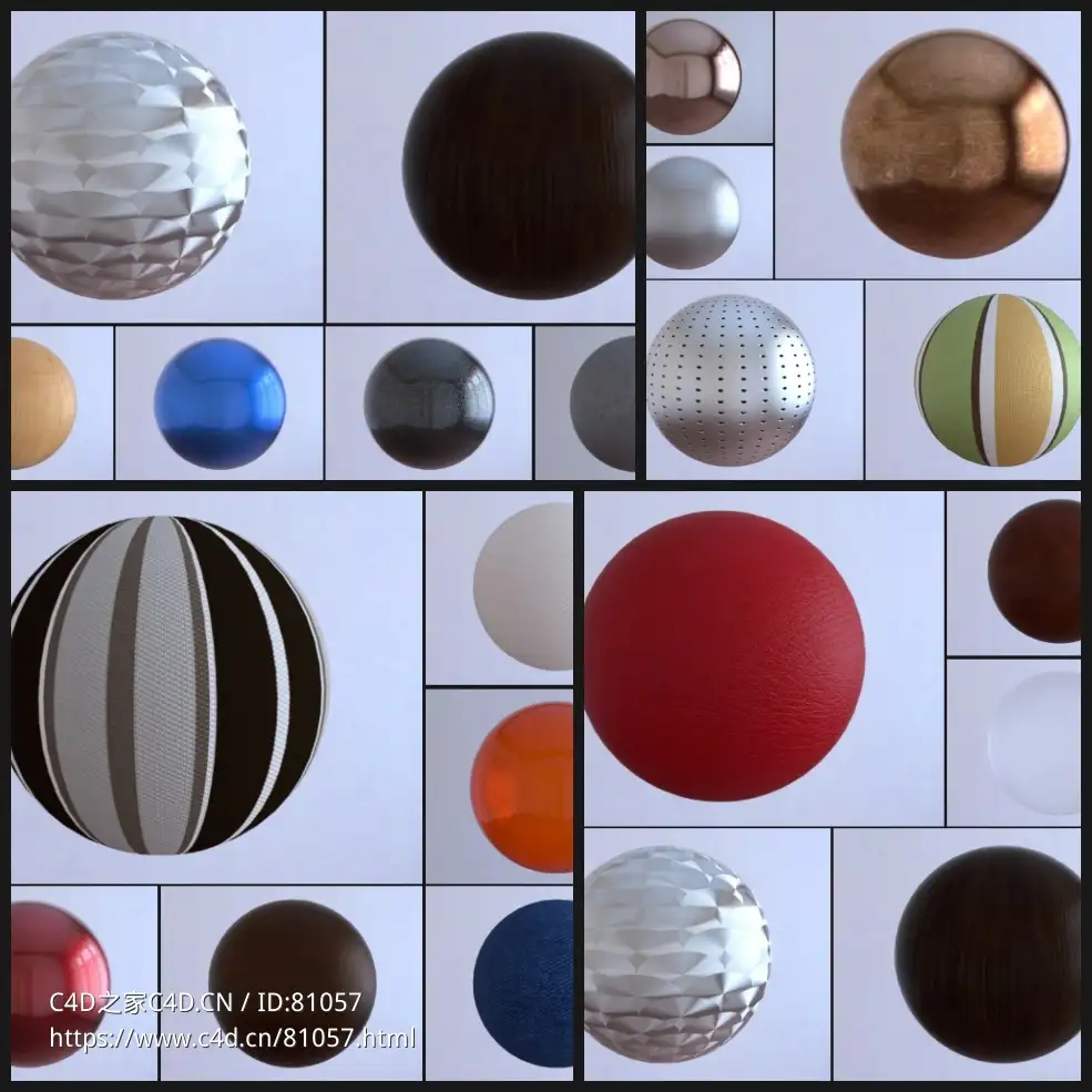 60个C4D阿诺德Arnold布料皮革编织木头材质预设C4DTOA Shaders Pack v.1 - C4D之家 - 1.jpg