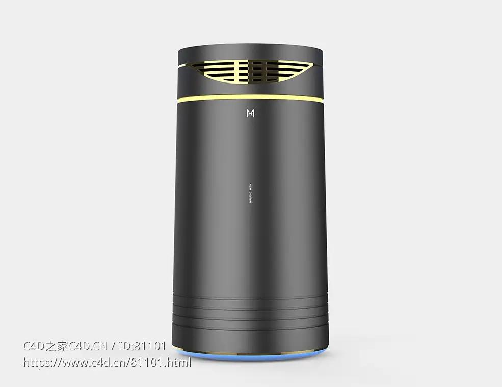 迷你加湿器3d模型下载 - C4D之家 - 2.jpg