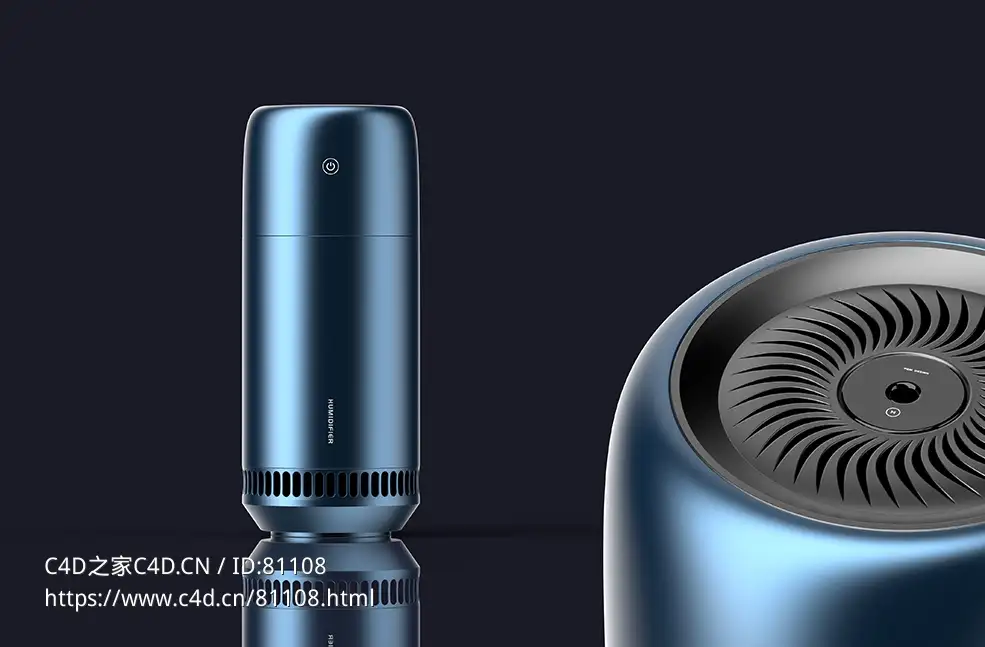 便携式小型办公室加湿器3d模型下载 - C4D之家 - 9.jpg