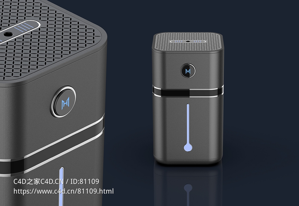 2段式方柱形车载香薰雾化3d模型下载 - C4D之家 - 10.jpg
