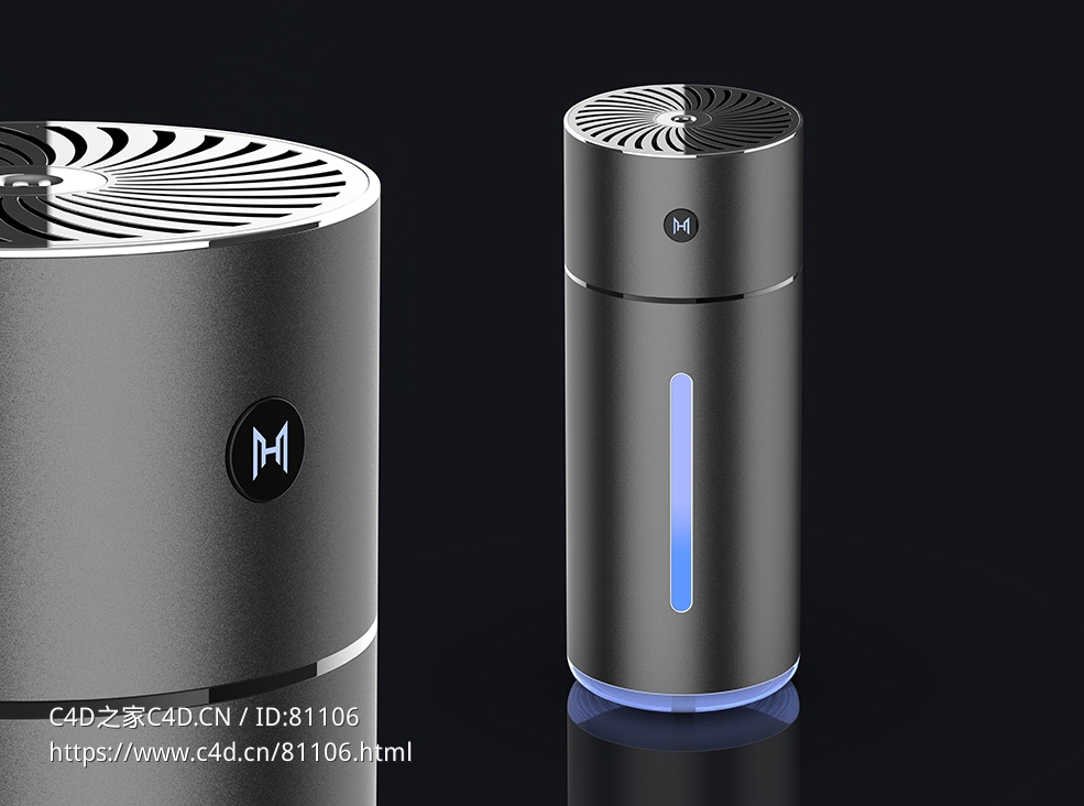 2段筒式桌面加湿器3d模型下载 - C4D之家 - 7.jpg