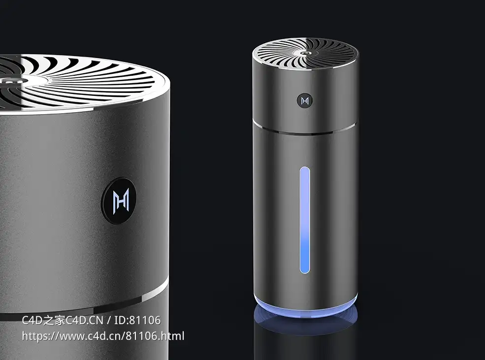 2段筒式桌面加湿器3d模型下载 - C4D之家 - 7.jpg