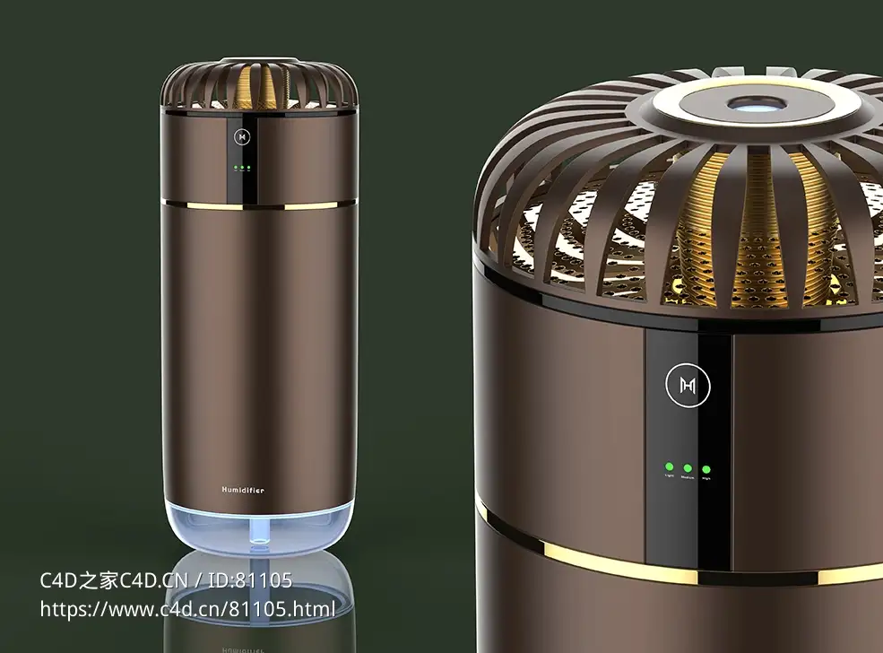 小型汽车加湿器3d模型下载 - C4D之家 - 6.jpg