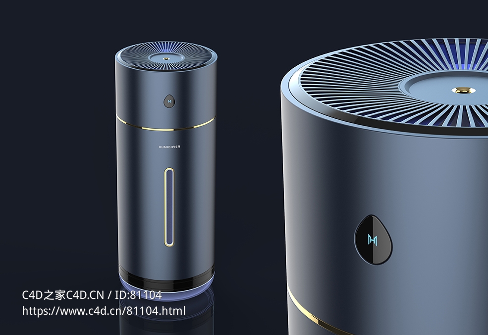 便携式圆筒式加湿器3d模型下载 - C4D之家 - 5.jpg