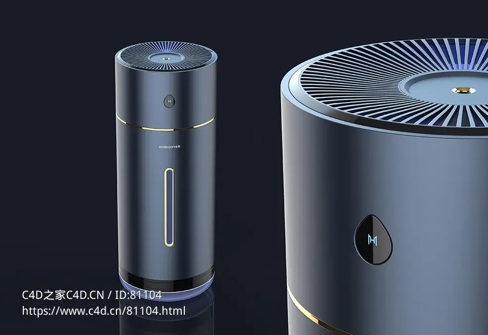 便携式圆筒式加湿器3d模型下载 - C4D之家 - 5.jpg