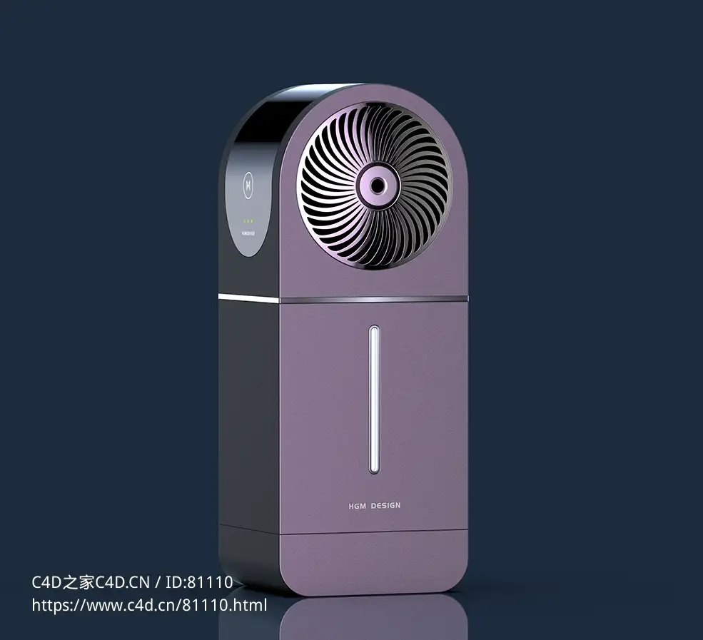 小型桌面加湿器3d模型下载 - C4D之家 - 11.jpg