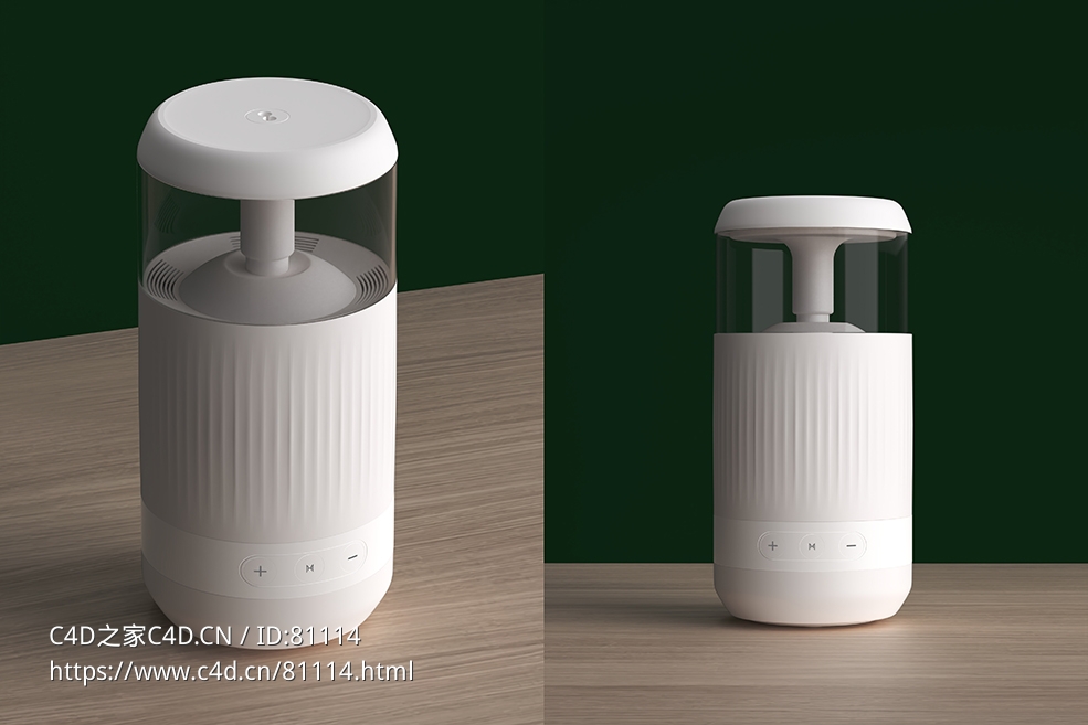 办公室桌面微型加湿器3d模型下载 - C4D之家 - 15.jpg