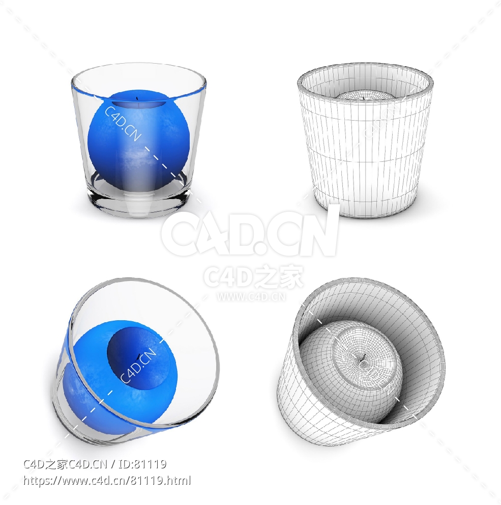 玻璃器皿中的蓝色蜡烛C4D模型 - C4D之家 - 14.jpg