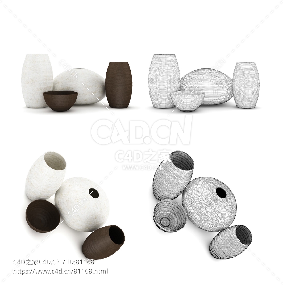 陶瓷花瓶C4D模型