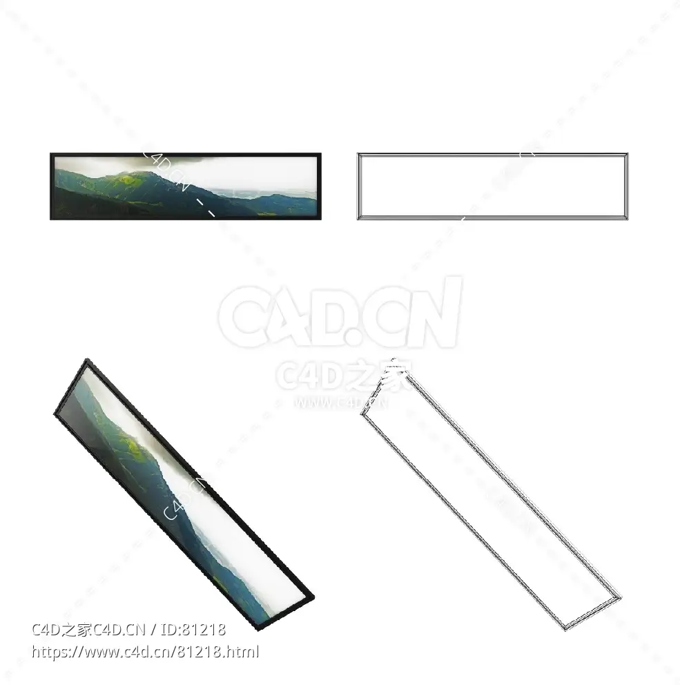 长幅风光摄影作品挂图相框C4D模型 - C4D之家 - 48.jpg