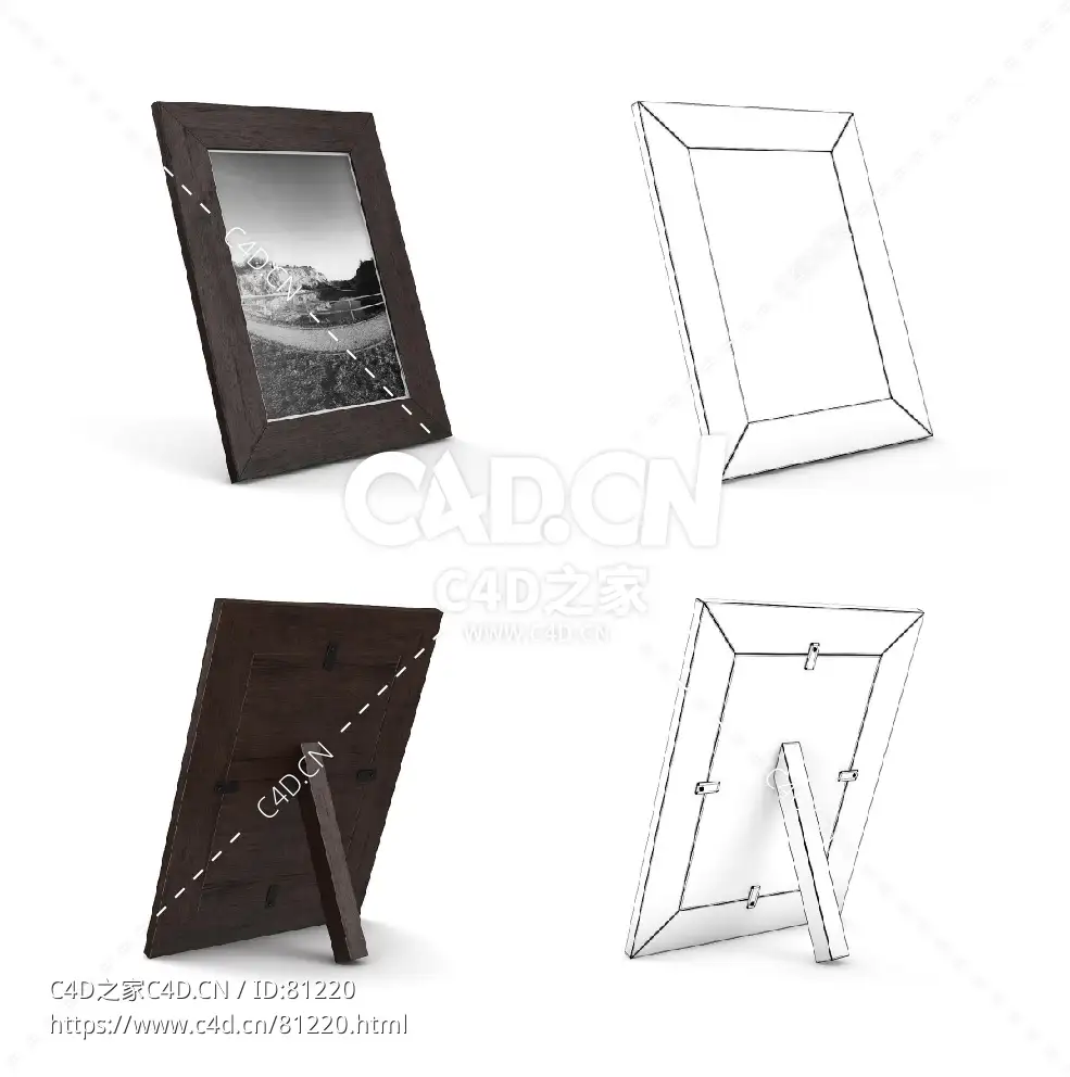 台式斜靠相框装饰摄影作品C4D模型 - C4D之家 - 50.jpg