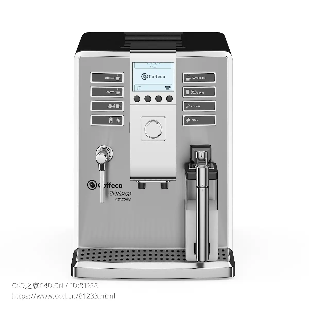 浓缩咖啡机c4d模型下载Espresso coffee machine - C4D之家 - 01.jpg