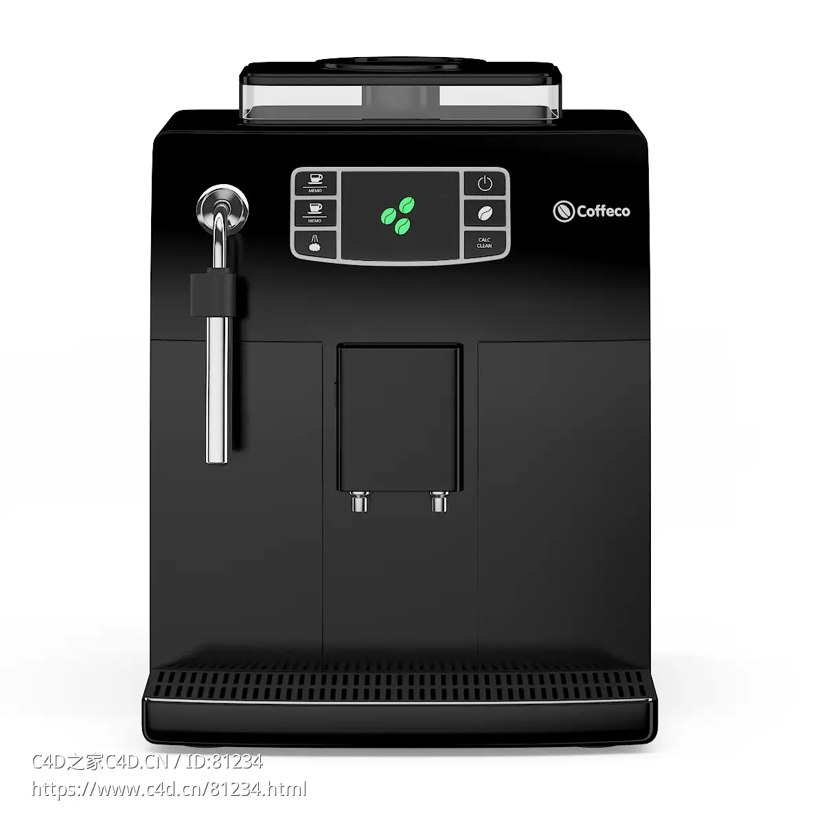 黑色浓缩咖啡机c4d模型下载Black Espresso Coffee Machine - C4D之家 - 02.jpg