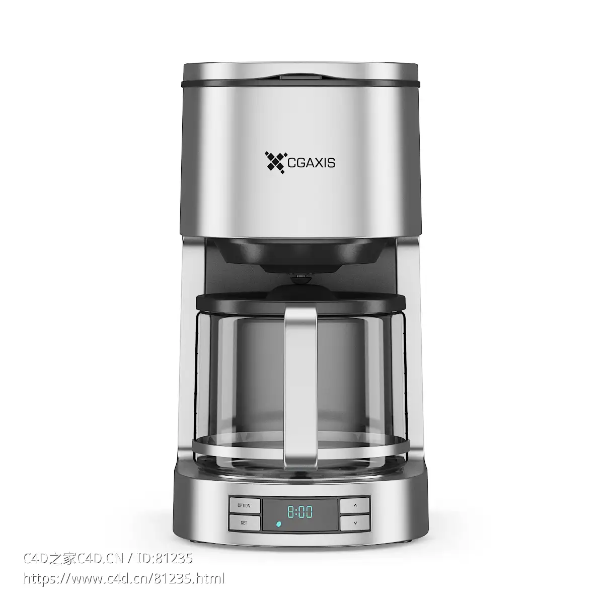 滴漏式咖啡机c4d模型下载Drip Coffee Machine - C4D之家 - 03.jpg
