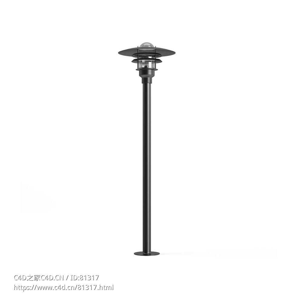 灯杆户外灯景观灯c4d模型下载