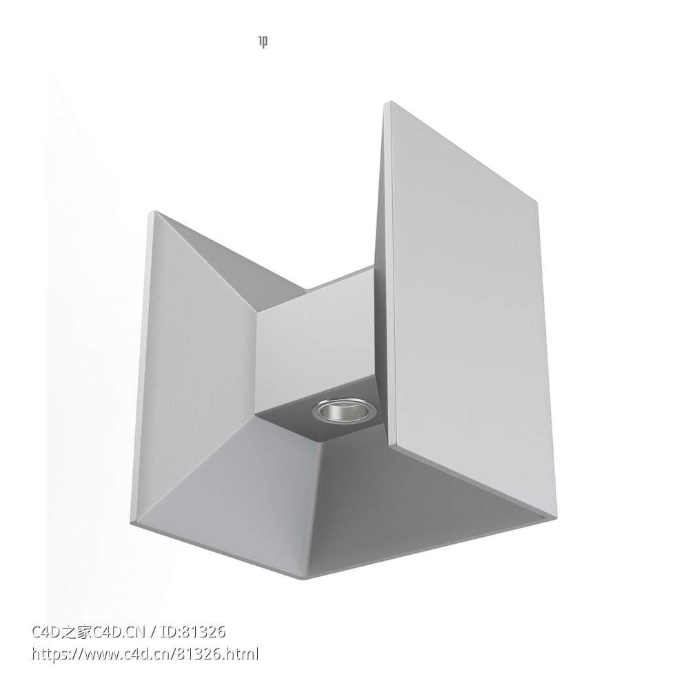 矩形现代户外墙灯壁灯c4d模型下载