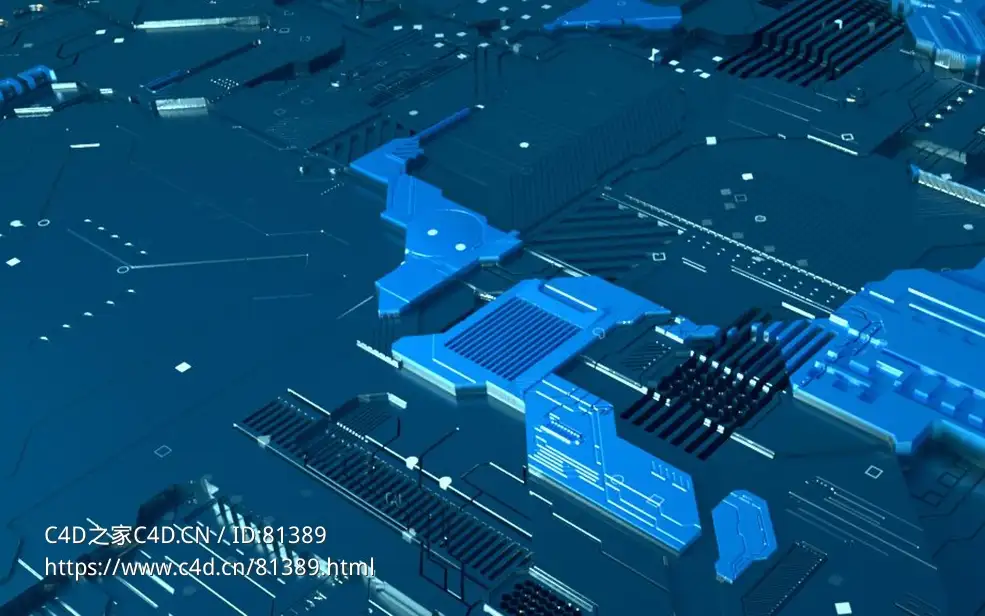 C4D OC科技电路面板