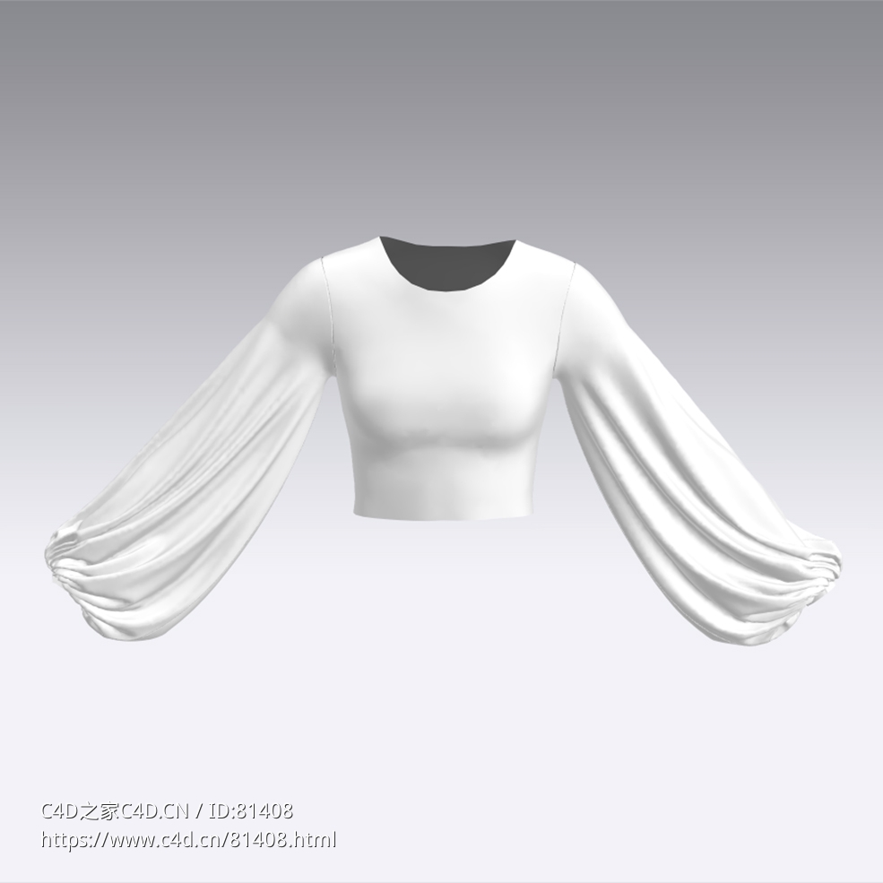c4d模型女性衣服上衣Sleeves-4 - C4D之家 - 04.jpg