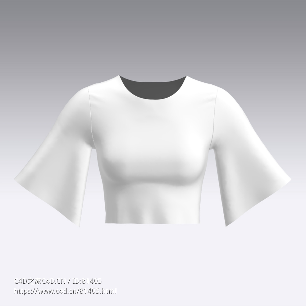 c4d模型女性衣服上衣Sleeves-1 - C4D之家 - 01.jpg