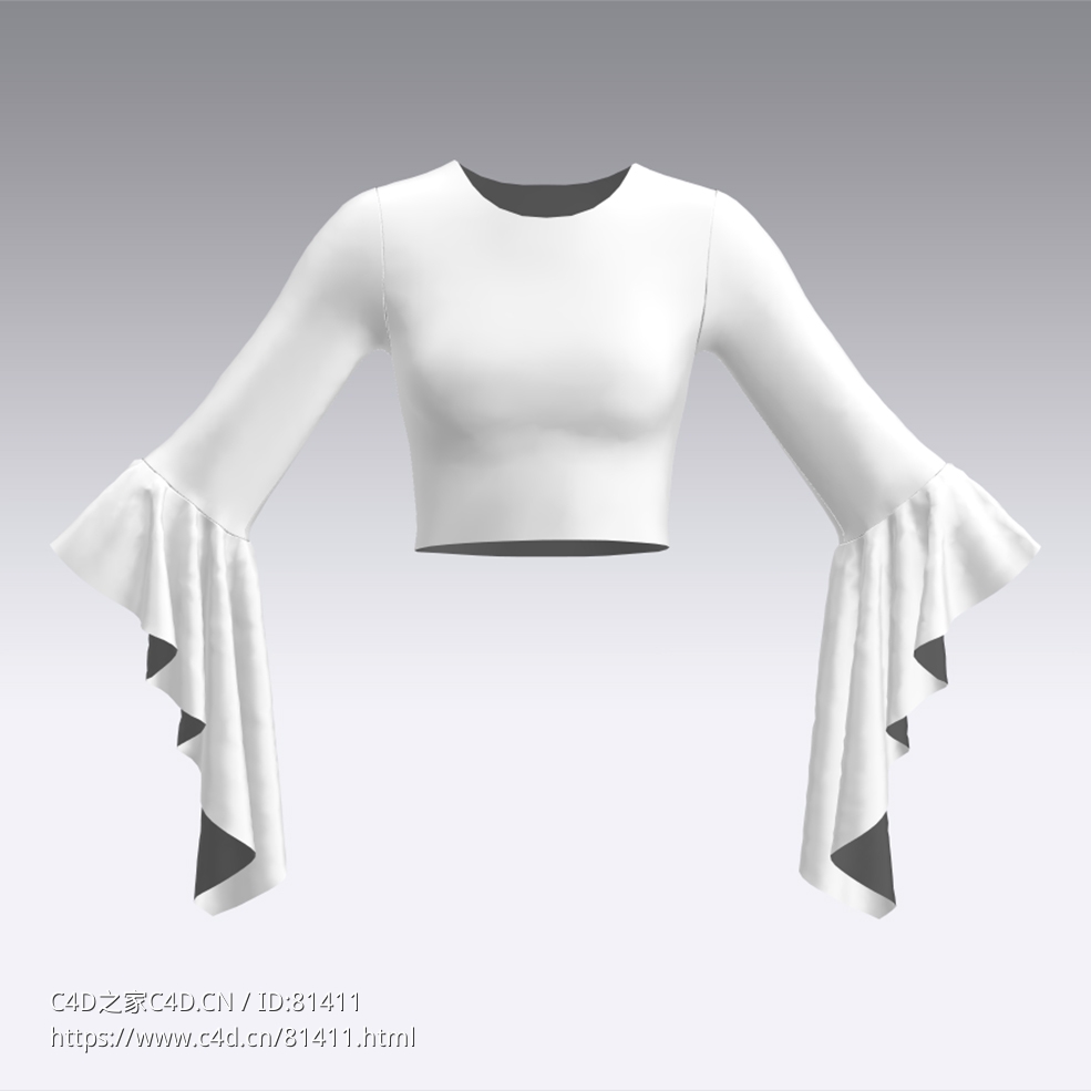 c4d模型女性衣服上衣Sleeves-7 - C4D之家 - 07.jpg