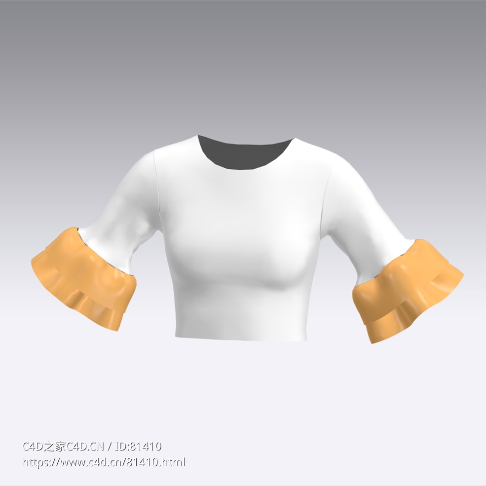 c4d模型女性衣服上衣Sleeves-6 - C4D之家 - 06.jpg