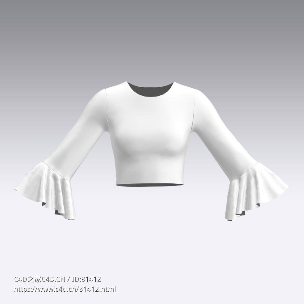 c4d模型女性衣服上衣Sleeves-8 - C4D之家 - 08.jpg