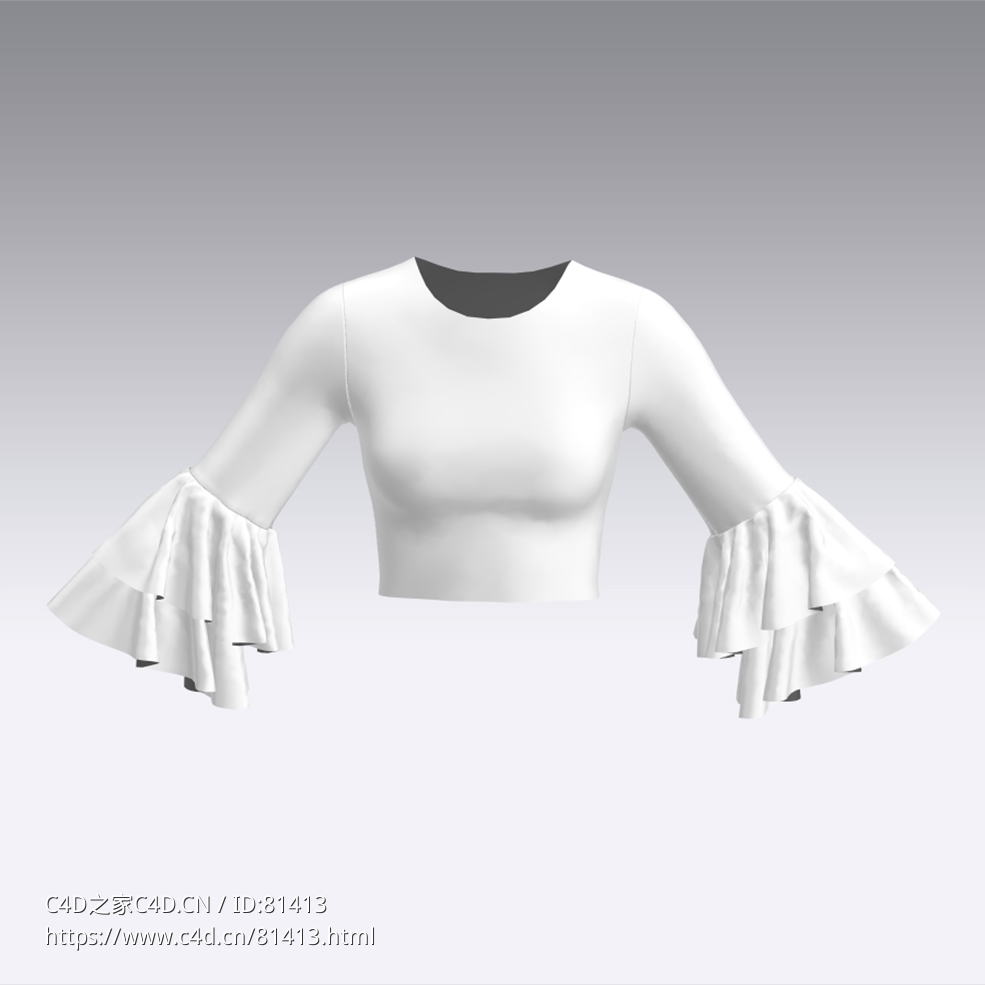 c4d模型女性衣服上衣Sleeves-9 - C4D之家 - 09.jpg