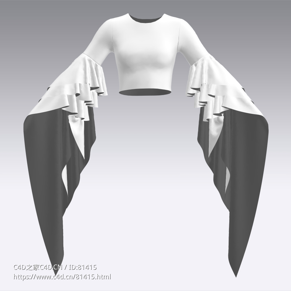 c4d模型女性衣服上衣Sleeves-11 - C4D之家 - 11.jpg