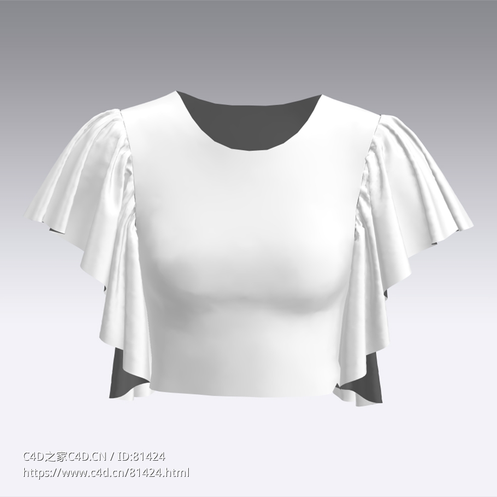 c4d模型女性衣服上衣Sleeves-14 - C4D之家 - 14.jpg