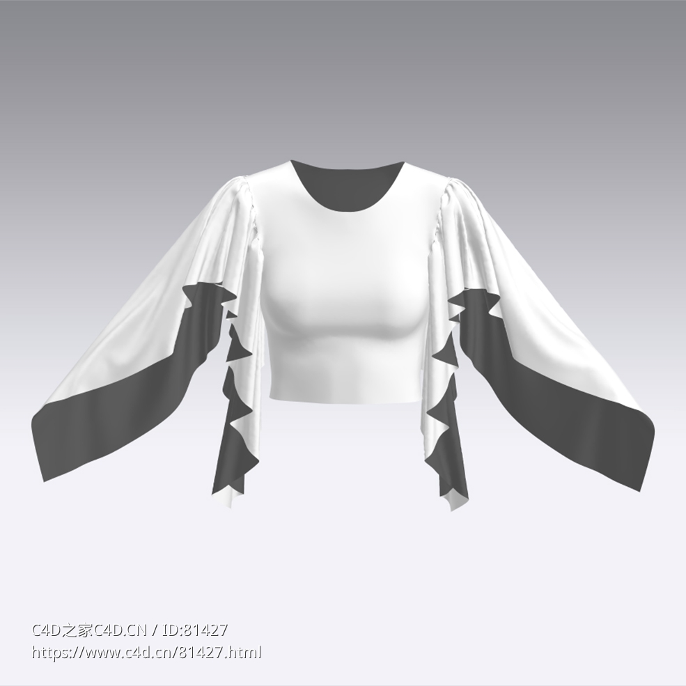 c4d模型女性衣服上衣Sleeves-17 - C4D之家 - 17.jpg