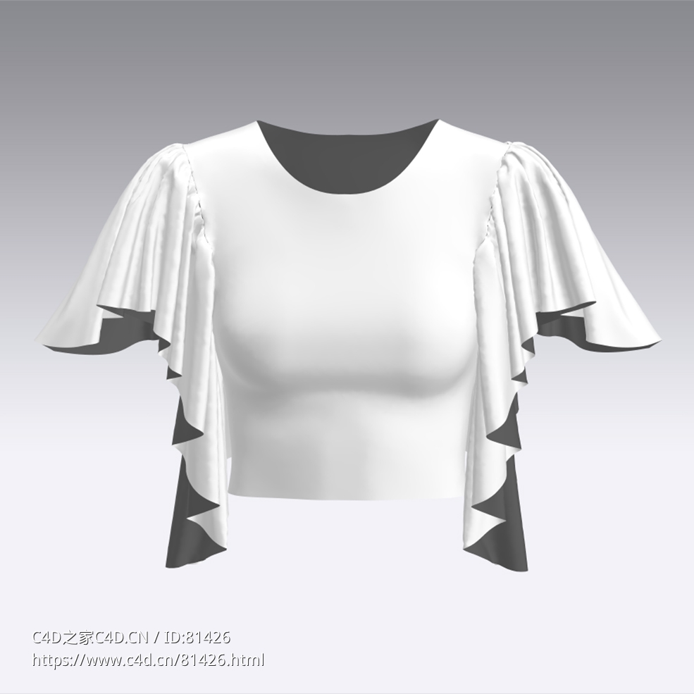 c4d模型女性衣服上衣Sleeves-16 - C4D之家 - 16.jpg
