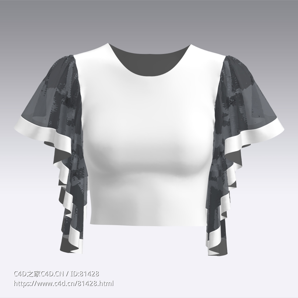 c4d模型女性衣服上衣Sleeves-18 - C4D之家 - 18.jpg